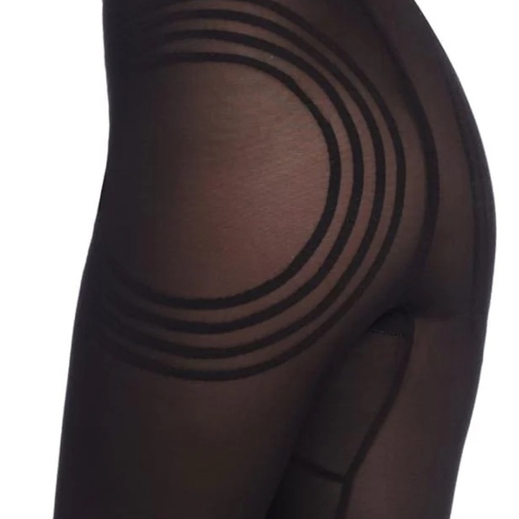 NWT Rago Shapewear Capri Mesh Leggings Lace Trim Black Style 6269 Size M/28 - Picture 3 of 5